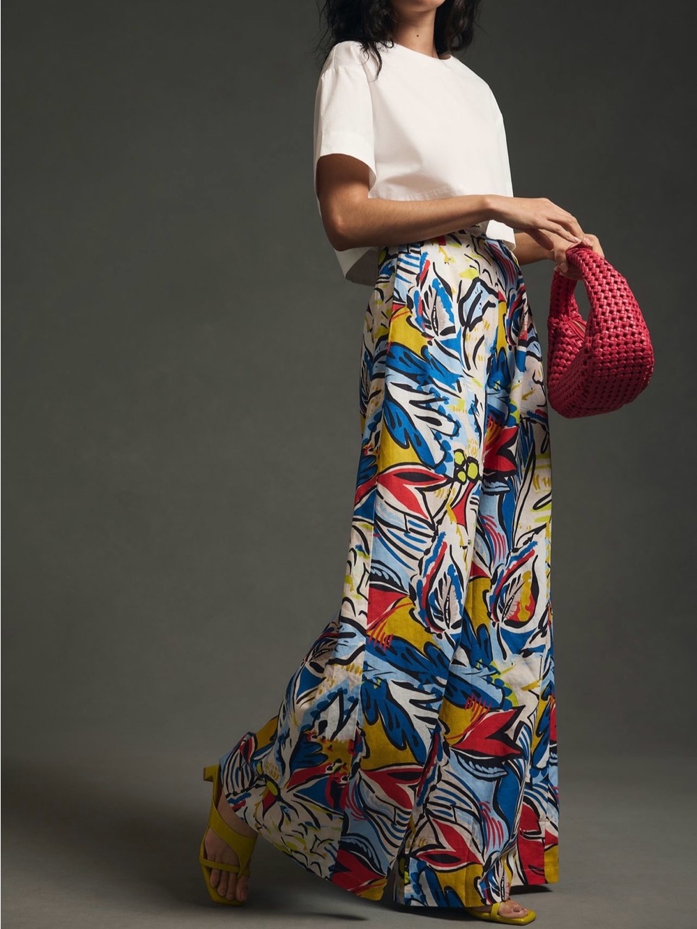 Corey Lynn Calter Printed Wide-Leg Pants